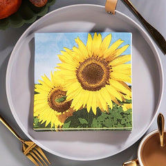 20pcs Sunflower Napkins for Weddings Birthdays Home Decor 12 99''