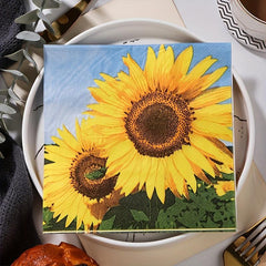 20pcs Sunflower Napkins for Weddings Birthdays Home Decor 12 99''