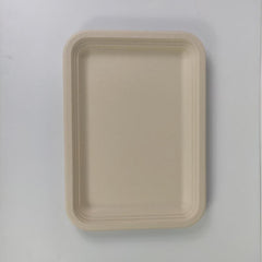 50pcs 35 Biodegradable Paper Plates Heavy Duty Sugarcane Platter for BBQ Picnic