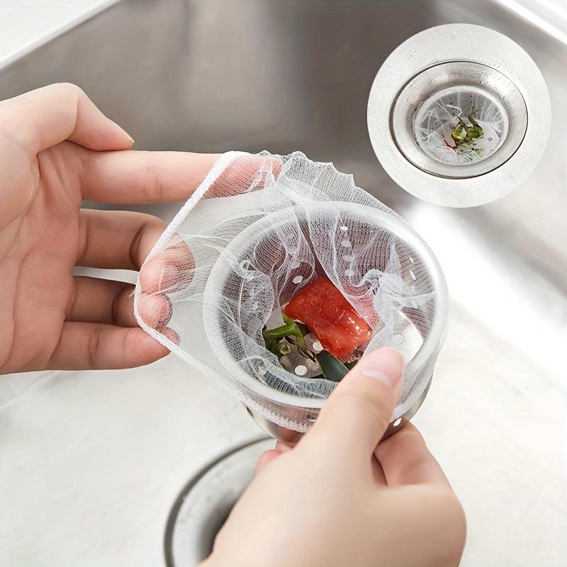 30/100pcs Disposable Mesh Sink Strainer Bags - Kitchen Sink Strainer Mesh Bags