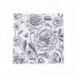20pcs Butterfly Flower Napkin Disposable Printed Napkin Wedding Party