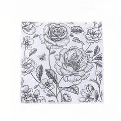 20pcs Butterfly Flower Napkin Disposable Printed Napkin Wedding Party