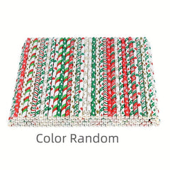 25pcs Biodegradable Paper Straws Christmas Party Cocktail Decorations