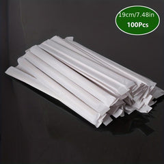 100pcs Disposable Wooden Stir Sticks Individually Packaged