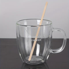 100pcs Disposable Wooden Stir Sticks Individually Packaged
