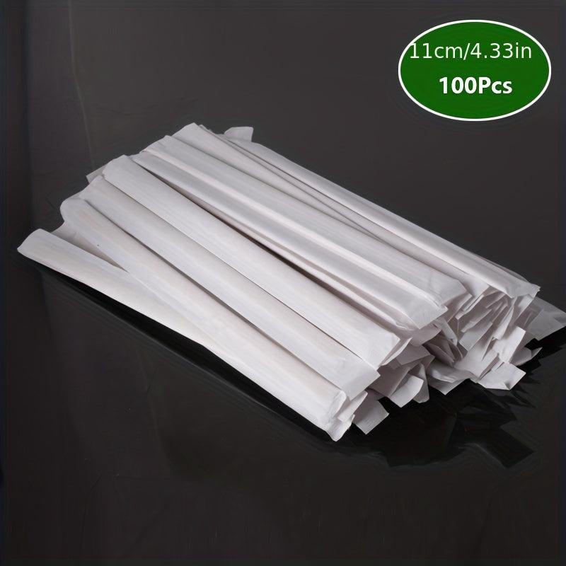 100pcs Disposable Wooden Stir Sticks Individually Packaged