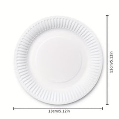 50pcs Party Paper Plates DIY Decorated Plates Supplies