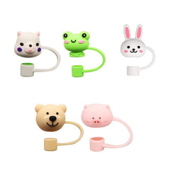 10pcs Silicone Straw Covers Splash & Dust Proof for 7 8mm Straws