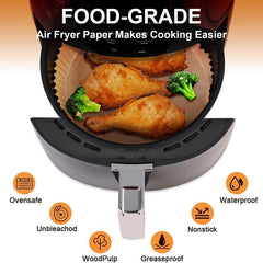 100PCS Disposable Air Fryer Paper Thick Type 2.5g