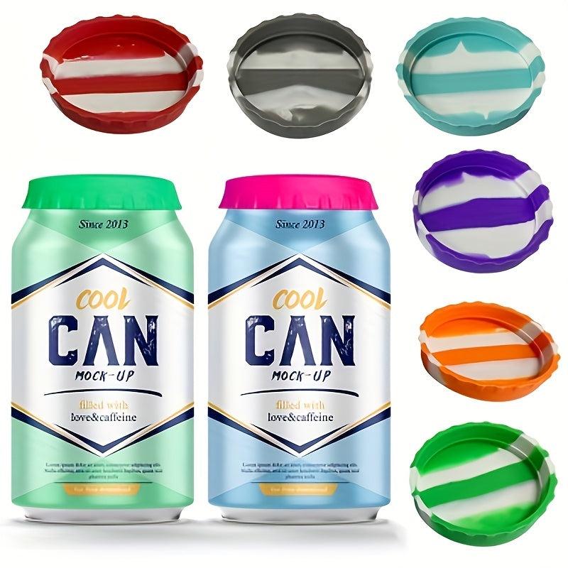 6pcs Silicone Can Covers Soda Beer Bottle Cap Tin Can Leak Proof Cap