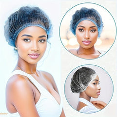 100pcs Disposable Hair Net Cap for Cosmetics Kitchen Cooking