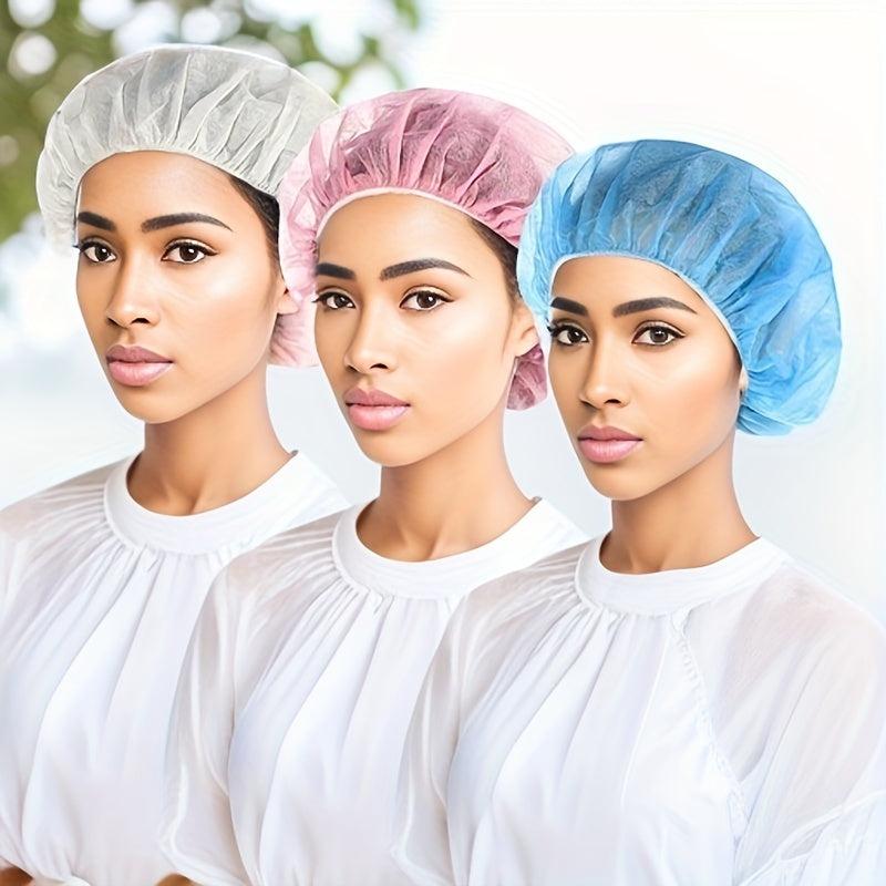 100pcs Disposable Hair Net Cap for Cosmetics Kitchen Cooking