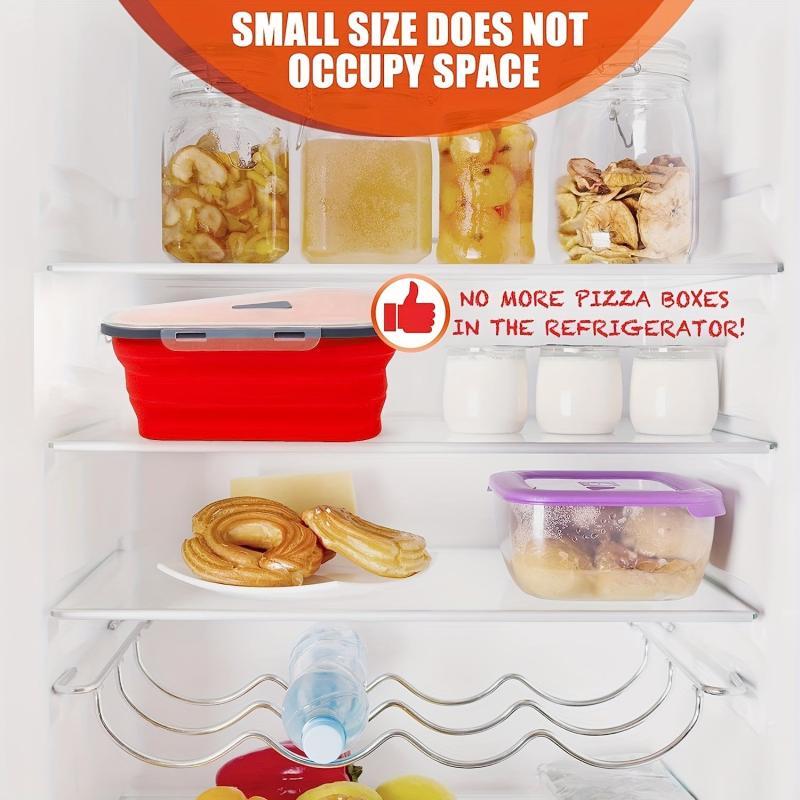 Pizza Storage Container w/ 5 Microwavable Trays Silicone Slice Keeper