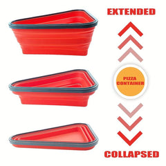 Pizza Storage Container w/ 5 Microwavable Trays Silicone Slice Keeper