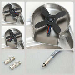 Glass Rinser For Kitchen Sink Hot/Cold Faucet Stainless Steel