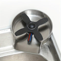 Glass Rinser For Kitchen Sink Hot/Cold Faucet Stainless Steel