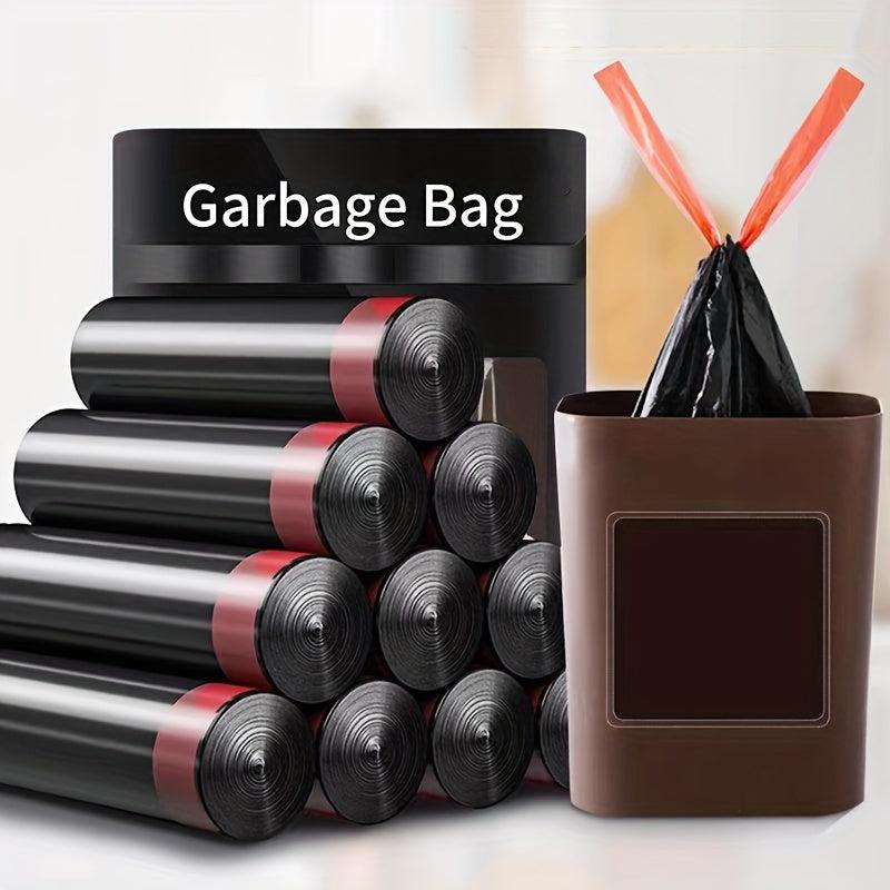 Drawstring Garbage Bags 5 Rolls 15 Bags Each Household Kitchen Disposable