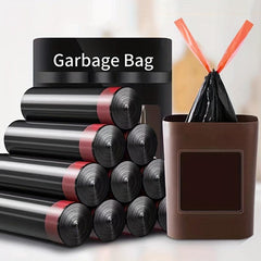 Drawstring Garbage Bags 5 Rolls 15 Bags Each Household Kitchen Disposable