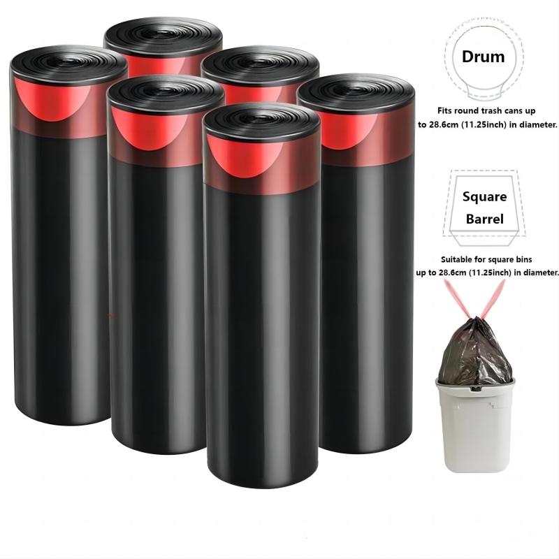 Drawstring Garbage Bags 5 Rolls 15 Bags Each Household Kitchen Disposable