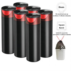 Drawstring Garbage Bags 5 Rolls 15 Bags Each Household Kitchen Disposable