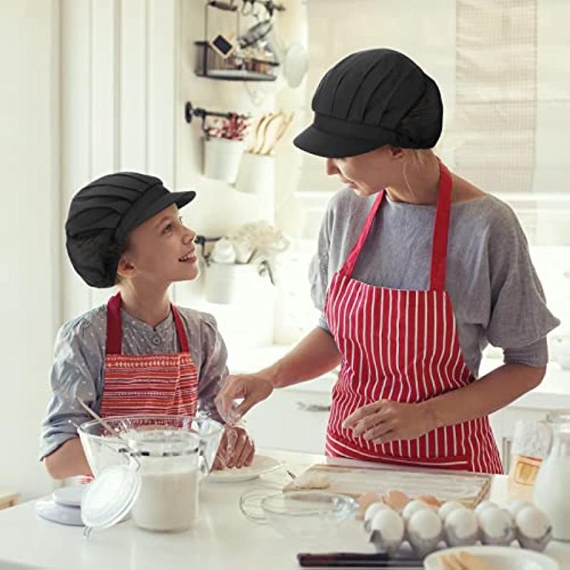 Women's Chef Hats Hair Nets Food Service Caps Kitchen Cooking Chef Cap