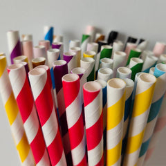 100pcs Multicolor Paper Straws Bulk Drinking Straws For Restaurants and Parties
