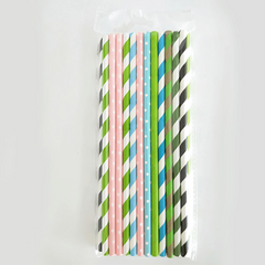 100pcs Multicolor Paper Straws Bulk Drinking Straws For Restaurants and Parties