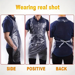 Clear Waterproof Disposable Aprons for Cooking 20pcs