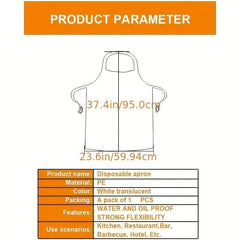 Clear Waterproof Disposable Aprons for Cooking 20pcs