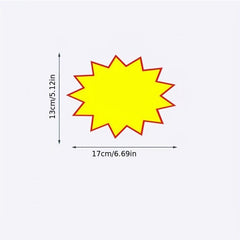 10pcs Star Stickers & 4pcs Clips Colorful Cooked Food Label Number Stickers