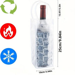 Outdoor Insulated Wine Bottle Bag PVC Wine Carrier Ice Bag