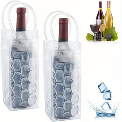 Outdoor Insulated Wine Bottle Bag PVC Wine Carrier Ice Bag