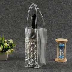 Outdoor Insulated Wine Bottle Bag PVC Wine Carrier Ice Bag