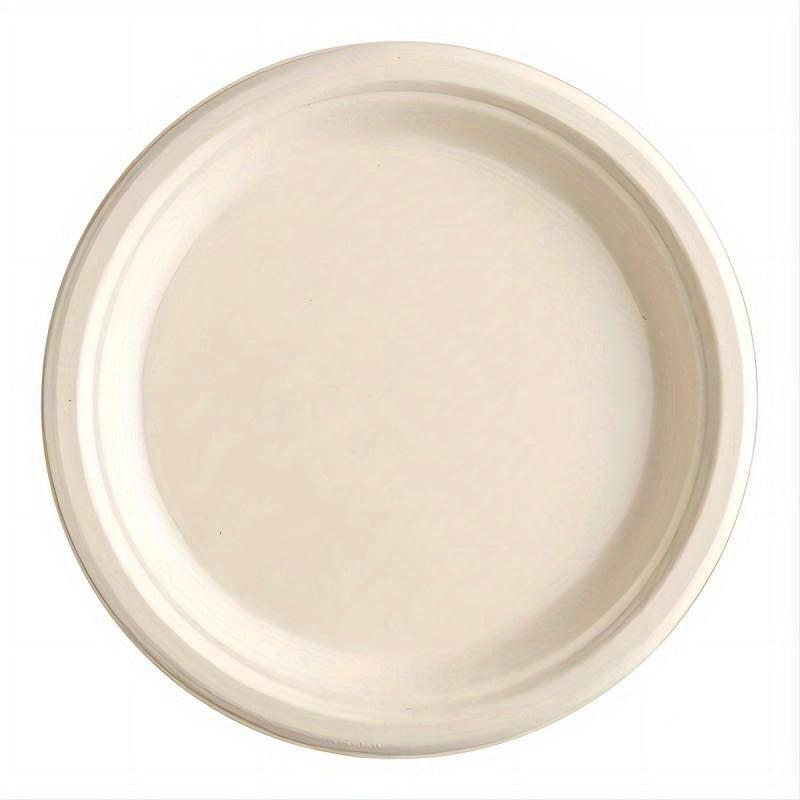 50pcs Disposable Plate 22 Sugarcane Bagasse Plate Biodegradable Paper Plates