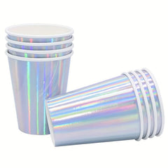 10pcs Laser Colorful Party Paper Cups