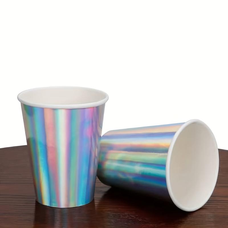 10pcs Laser Colorful Party Paper Cups