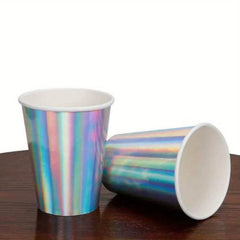 10pcs Laser Colorful Party Paper Cups