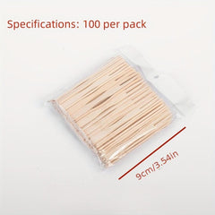 100pcs 8 Bamboo Wooden Paddle Pick Skewer Cocktail Pick Appetizer Toothpick