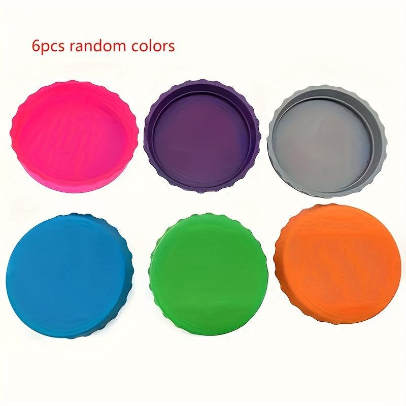 6pcs Silicone Can Lid Soda Water Closure Beverage No Leak Stopper
