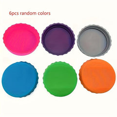 6pcs Silicone Can Lid Soda Water Closure Beverage No Leak Stopper