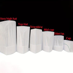 10 Pcs Disposable Chef Hats Adult Unisex Kitchen Caps Bulk Set