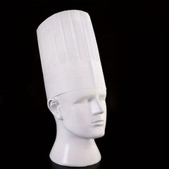 10 Pcs Disposable Chef Hats Adult Unisex Kitchen Caps Bulk Set
