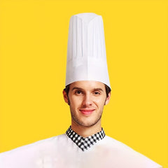 10 Pcs Disposable Chef Hats Adult Unisex Kitchen Caps Bulk Set