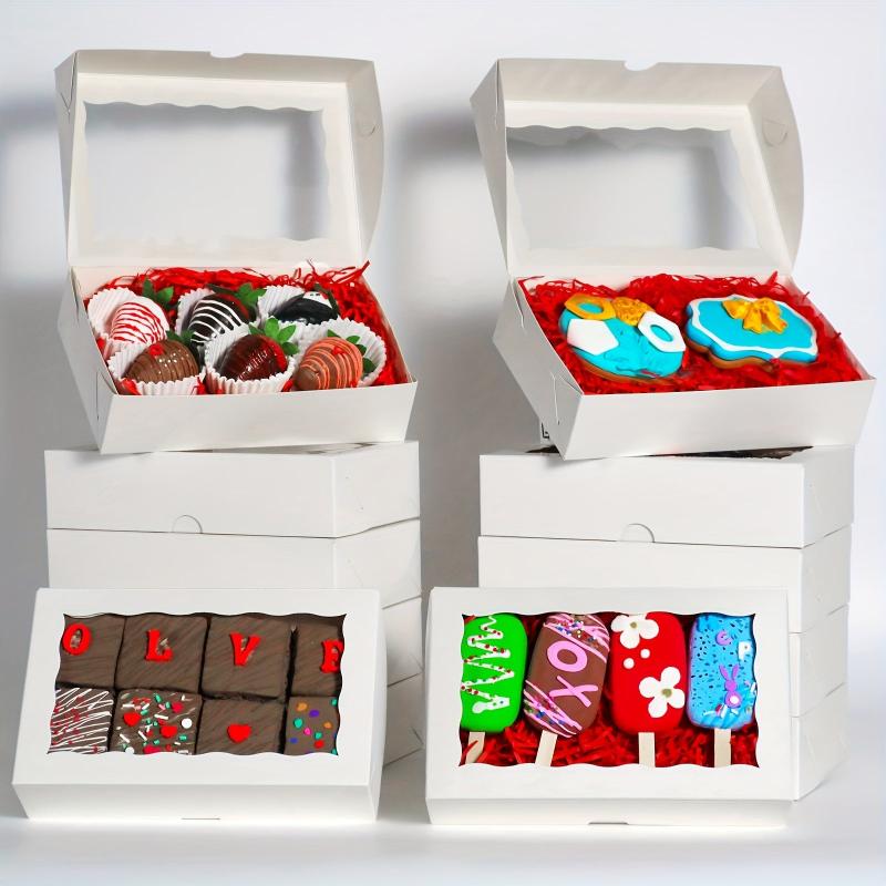 20pcs Cookie Boxes 32x12x5.08cm Bakery Boxes With Window