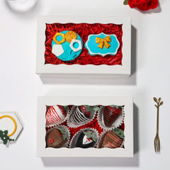 20pcs Cookie Boxes 32x12x5.08cm Bakery Boxes With Window
