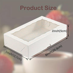 20pcs Cookie Boxes 32x12x5.08cm Bakery Boxes With Window