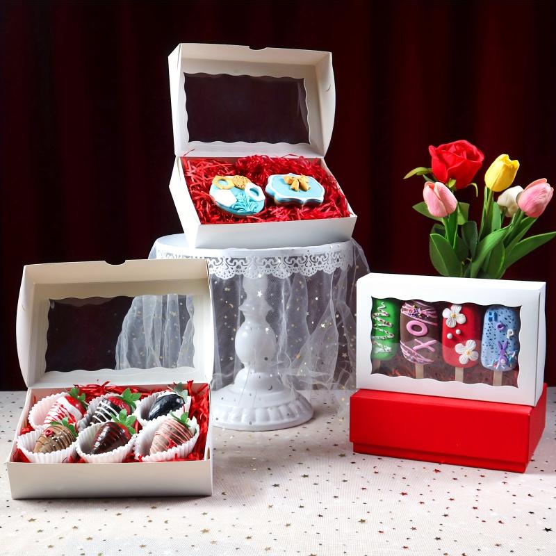 20pcs Cookie Boxes 32x12x5.08cm Bakery Boxes With Window