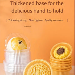 100pcs Transparent Plastic Mooncake and Cupcake Tray Container