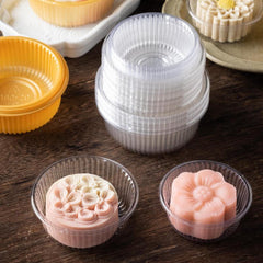 100pcs Transparent Plastic Mooncake and Cupcake Tray Container