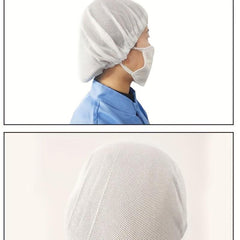 10pcs Mesh Cap Head Protection Chef Food Processing Cleaning Workshop Cap